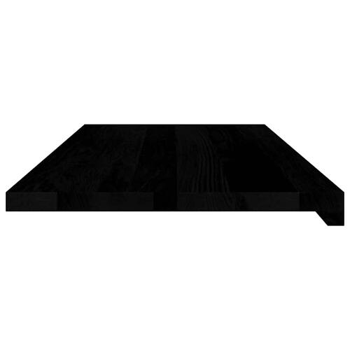 Vindueskarme 2 stk mørkebrun 90x40x2 cm massivt egetræ