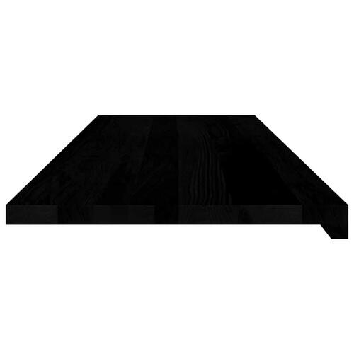 Vindueskarme 2 stk mørkebrun 120x40x2 cm massivt egetræ