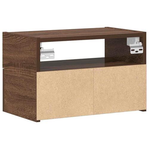 Væghængte sengeborde 2 stk. 45x26x28,5 cm brun egetræsfarve
