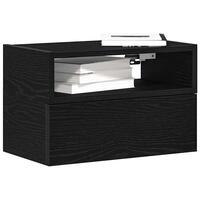 Væghængte sengeborde 2 stk. 45x26x28,5 cm sort