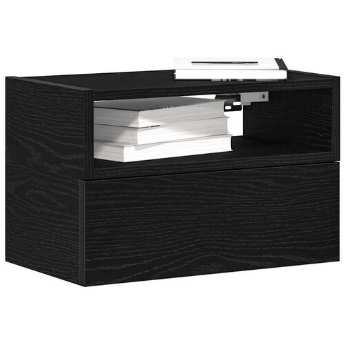 Væghængte sengeborde 2 stk. 45x26x28,5 cm sort