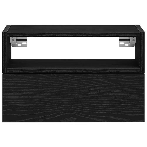 Væghængte sengeborde 2 stk. 45x26x28,5 cm sort