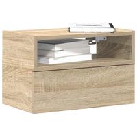 Væghængt sengebord 45x26x28,5 cm sonoma-eg