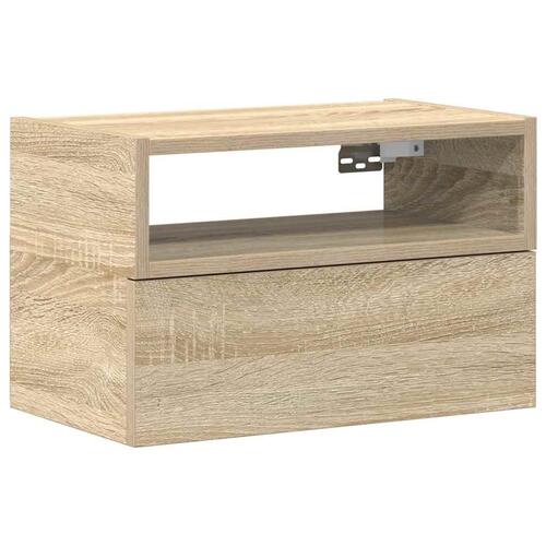 Væghængt sengebord 45x26x28,5 cm sonoma-eg
