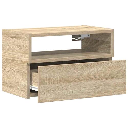 Væghængt sengebord 45x26x28,5 cm sonoma-eg