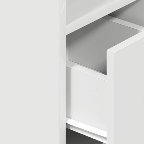 Sengebord med skuffe 25x31x66 cm hvid