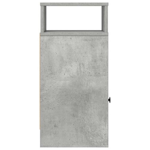 Sengeborde 2 stk. med skuffe 25x31x66 cm betongrå