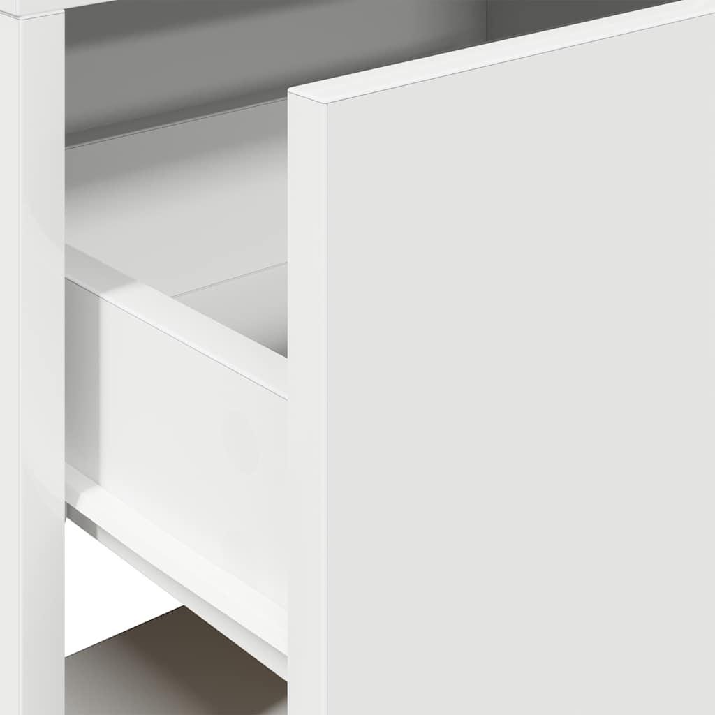 Sengebord med skuffe 51x31x47 cm hvid