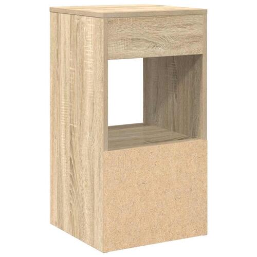 Sengeborde med skuffe 2 stk. 35x34x66,5 cm sonoma-eg