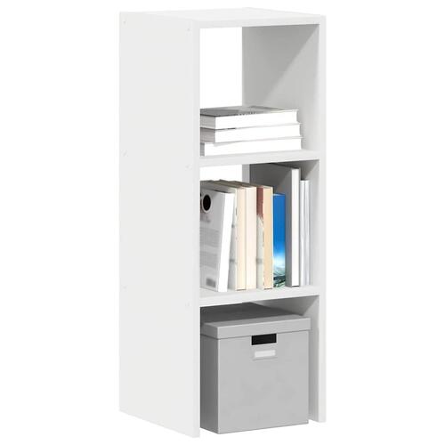 Bogreol stabelbar 30x30x80 cm konstrueret træ hvid