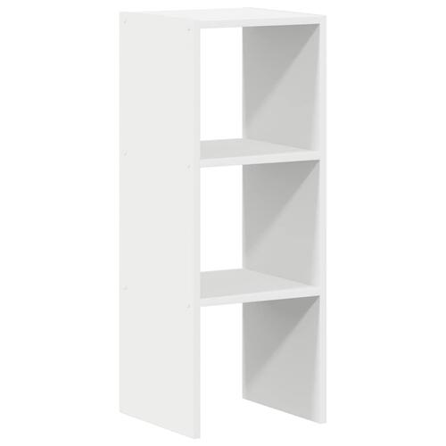Bogreol stabelbar 30x30x80 cm konstrueret træ hvid