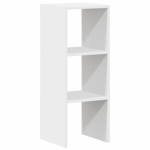 Bogreol stabelbar 30x30x80 cm konstrueret træ hvid