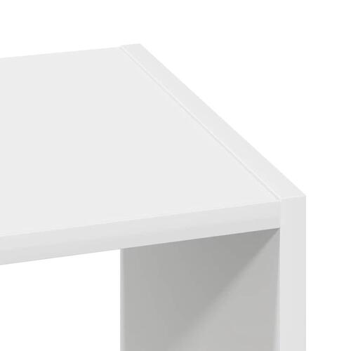 Bogreol stabelbar 30x30x80 cm konstrueret træ hvid