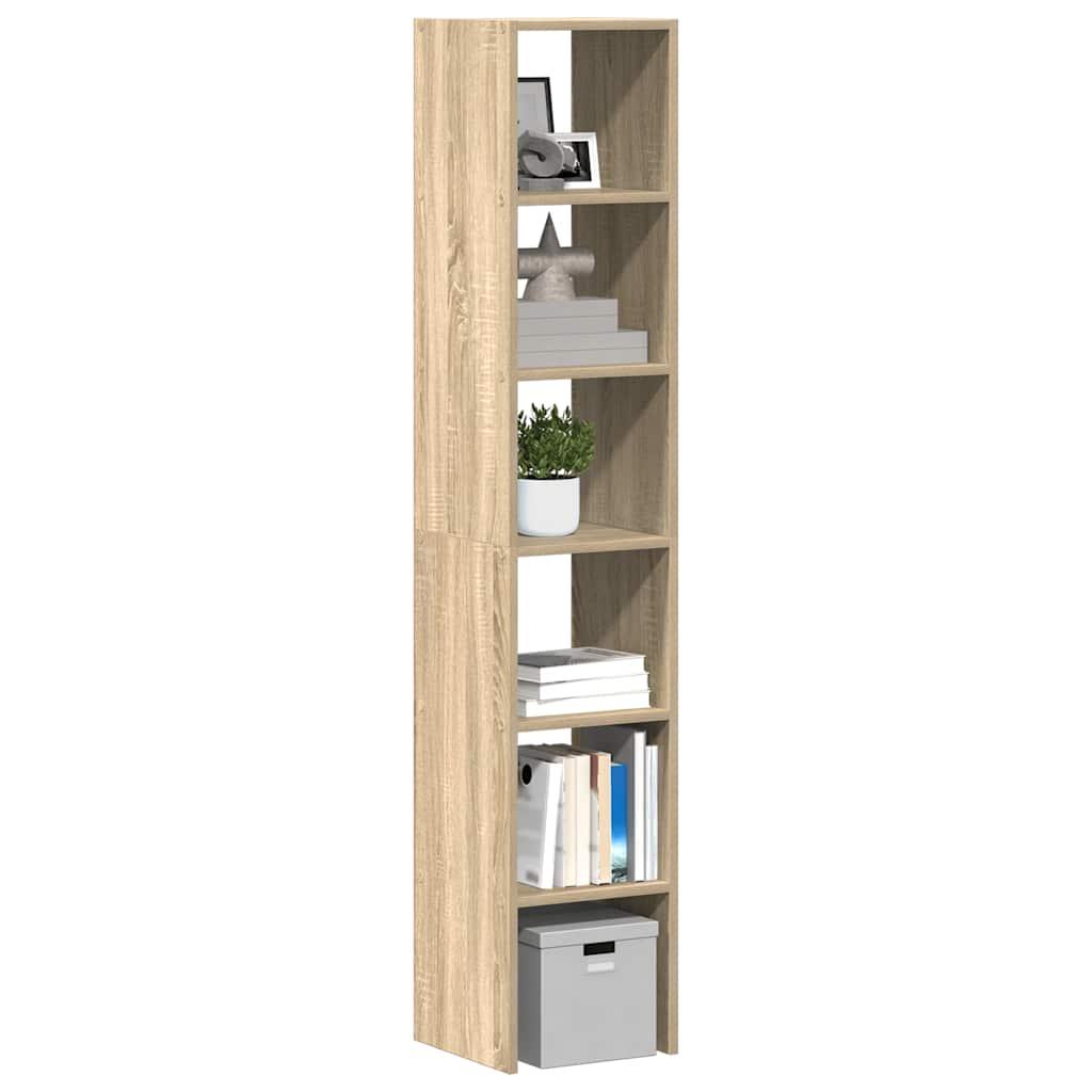 Bogreoler stabelbare 2 stk. 30x30x80 cm sonoma-eg