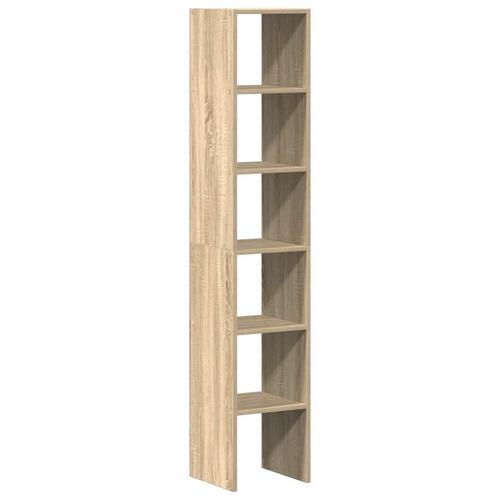 Bogreoler stabelbare 2 stk. 30x30x80 cm sonoma-eg