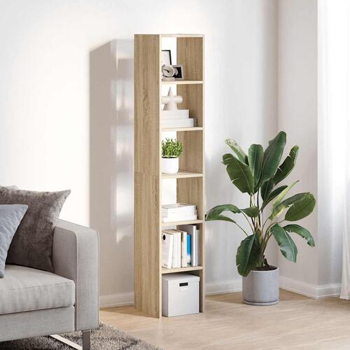 Bogreoler stabelbare 2 stk. 30x30x80 cm sonoma-eg