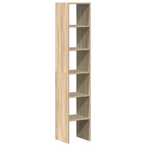 Bogreoler stabelbare 2 stk. 30x30x80 cm sonoma-eg