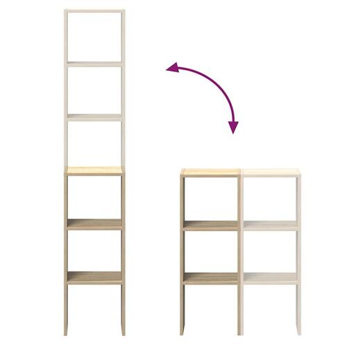 Bogreoler stabelbare 2 stk. 30x30x80 cm sonoma-eg