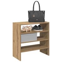 Skostativer stabelbare 2 stk. 60x30x30,5 cm egetræsfarvet