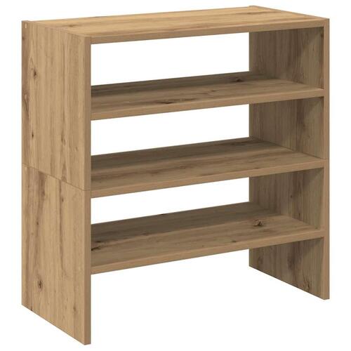 Skostativer stabelbare 2 stk. 60x30x30,5 cm egetræsfarvet