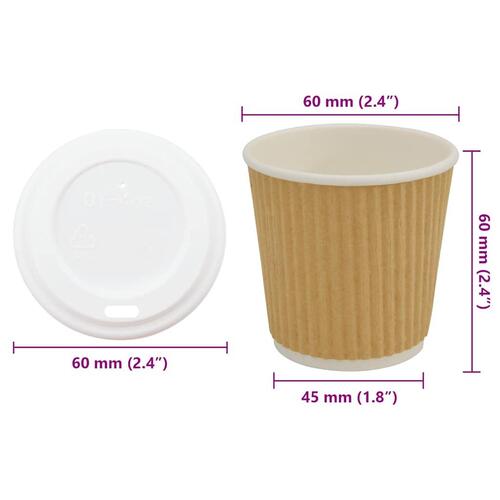 Kaffekopper af papir med låg 1000 stk. 4oz 100ml