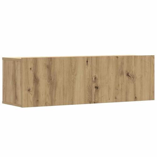 Væghængte tv-skabe 3 stk. 100x30x30 cm egetræsfarve