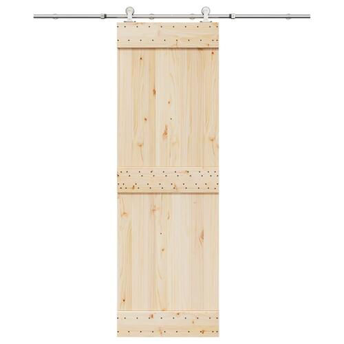 Hardwarekit til skydedør 183 cm rustfrit stål sølvfarvet