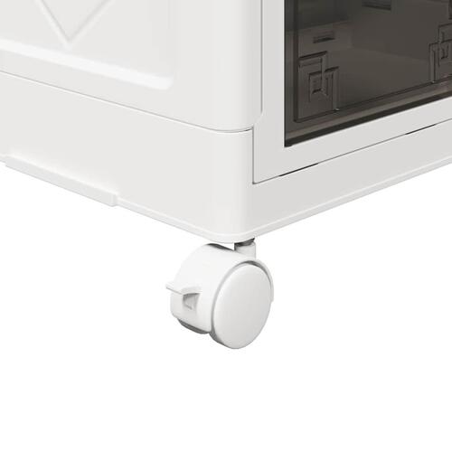 Stabelbar opbevaringskasse med hjul 5-etagers 75 L 64x40x179 cm