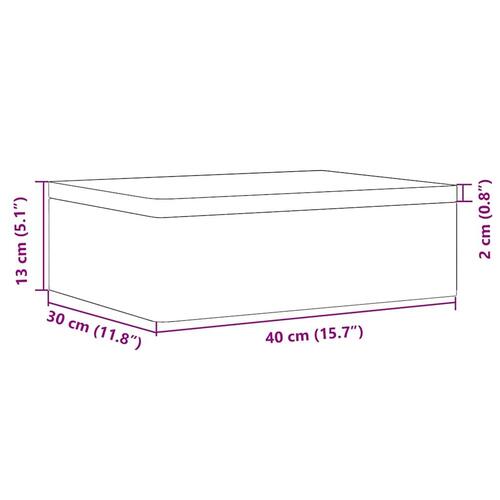 Trækasse med låg 40x30x13 cm massivt fyrretræ