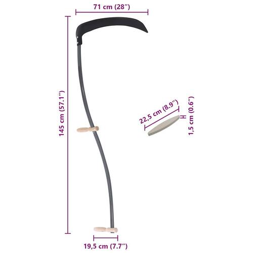 Le med slibesten 145 cm
