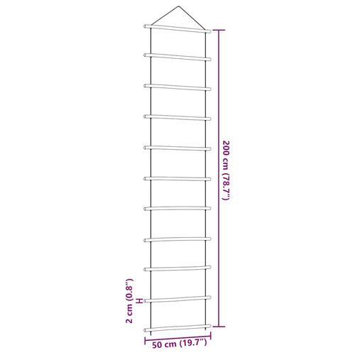 Vægdekorationer stigeformet 2 stk. 50x200 cm naturlig gren