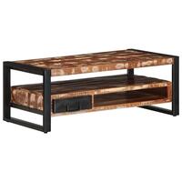 Sofabord 90x50x36 cm massivt genbrugstræ flerfarvet