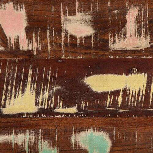 Sofabord 90x50x36 cm massivt genbrugstræ flerfarvet