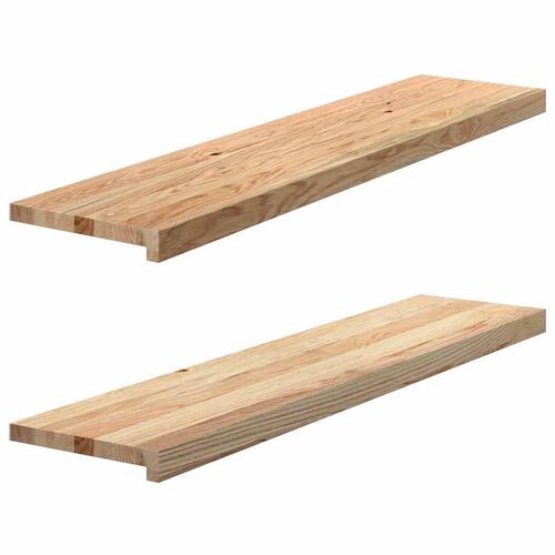 Vindueskarme 2 stk ubehandlet 110x30x2 cm massivt egetræ