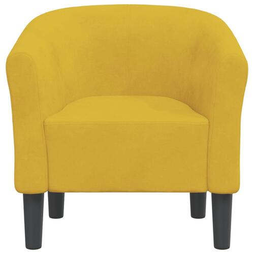 Lænestol velour gul