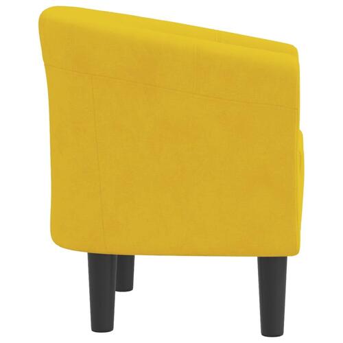 Lænestol velour gul