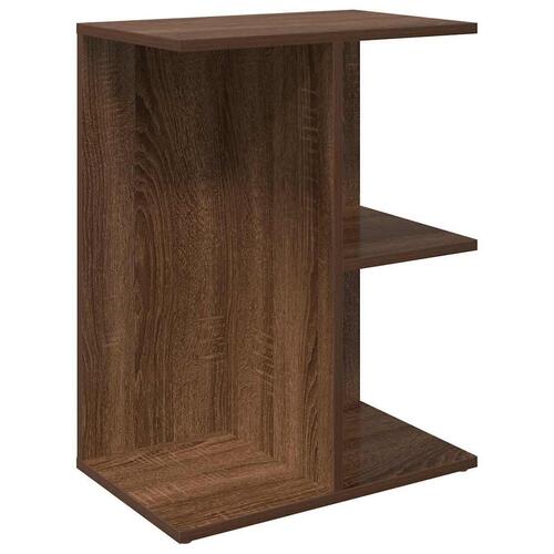 Sengebord 46,5x29x61 cm konstrueret træ brun egetræsfarve