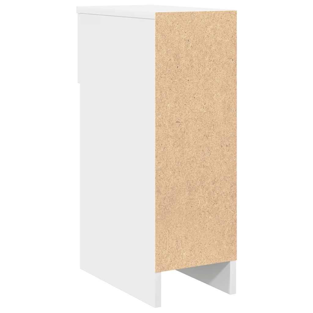 Sengebord med skuffe 20x36x60 cm hvid