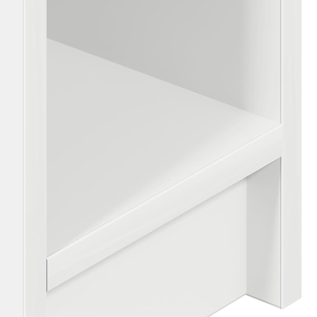 Sengebord med skuffe 20x36x60 cm hvid