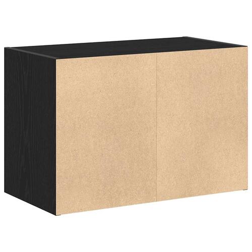 Skab med 2 skuffer 60x31x40 cm konstrueret træ sort-eg