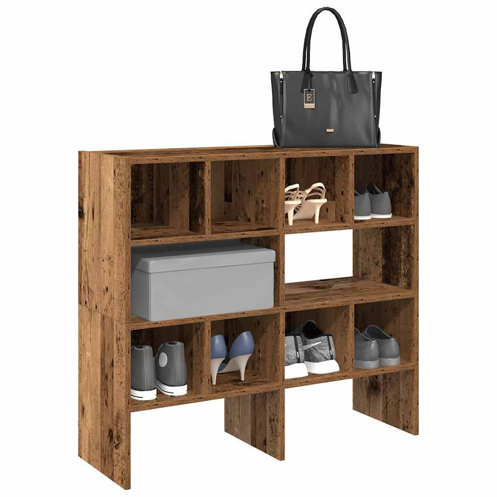 Skostativer stabelbare 2 stk. 89,5x30x40 cm antikt træ