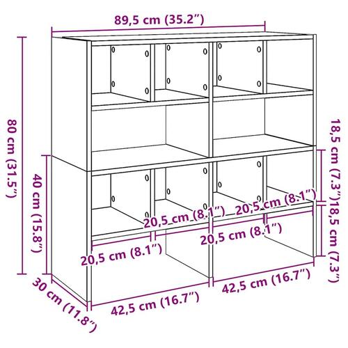 Skostativer stabelbare 2 stk. 89,5x30x40 cm antikt træ