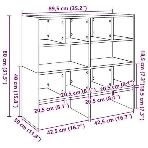 Skostativer stabelbare 2 stk. 89,5x30x40 cm sort-eg