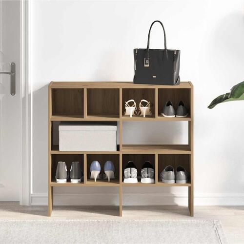 Skostativer stabelbare 2 stk. 89,5x30x40 cm egetræsfarve