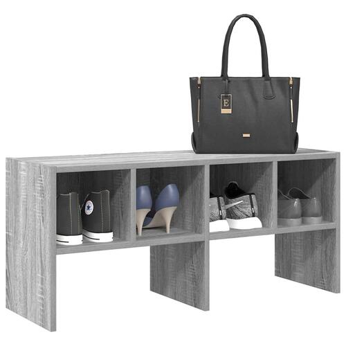 Skostativ stabelbar 89,5x30x40 cm grå sonoma-eg