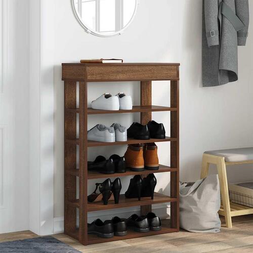 Skoreol 60x30x98 cm konstrueret træ brun egetræsfarve
