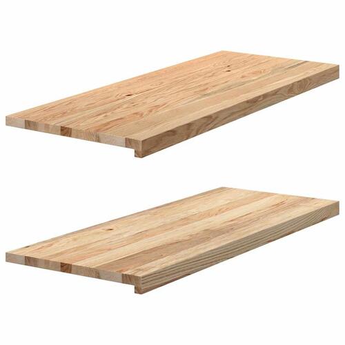 Vindueskarme 2 stk ubehandlet 100x40x2 cm massivt egetræ
