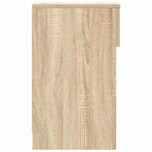 Sengeborde med skuffe 2 stk. 20x36x60 cm sonoma-eg
