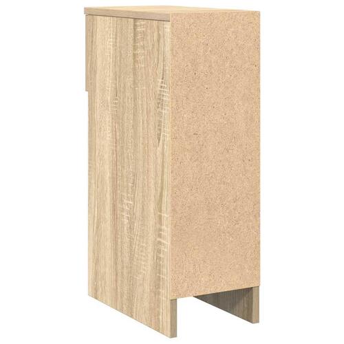Sengeborde med skuffe 2 stk. 20x36x60 cm sonoma-eg