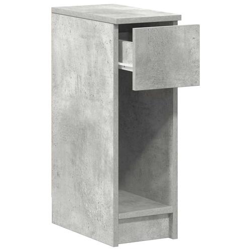 Sengeborde med skuffe 2 stk. 20x36x60 cm betongrå